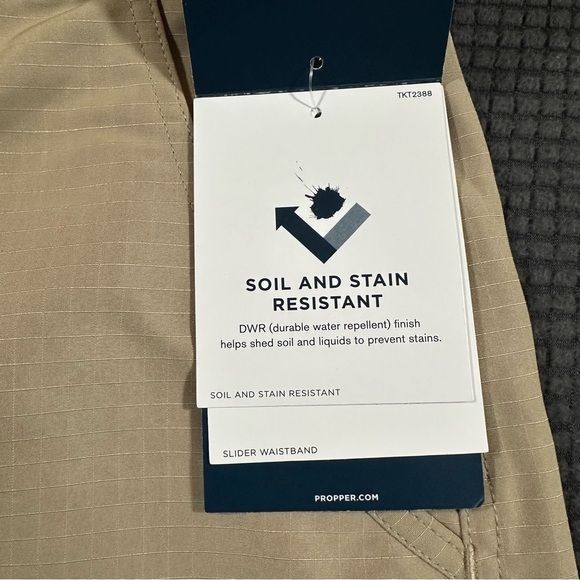 Propper Edgetec Tactical Pants Khaki 36x32 Slider Waist DWR Ripstop Mens - Picture 3 of 10